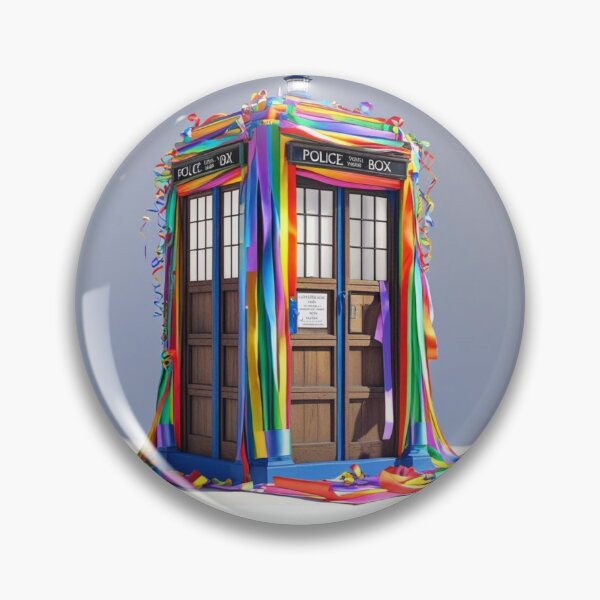 Item preview, Rainbow Police Box Celebration designed and sold by CraftyWords.