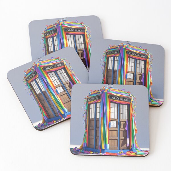 Item preview, Rainbow Police Box Celebration designed and sold by CraftyWords.