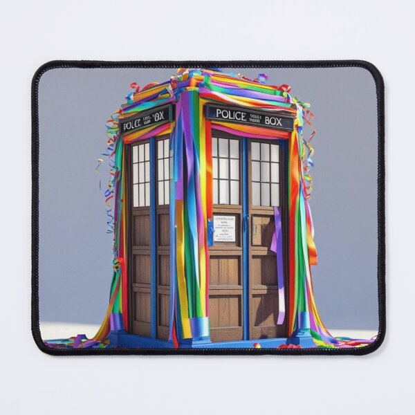 Item preview, Rainbow Police Box Celebration designed and sold by CraftyWords.