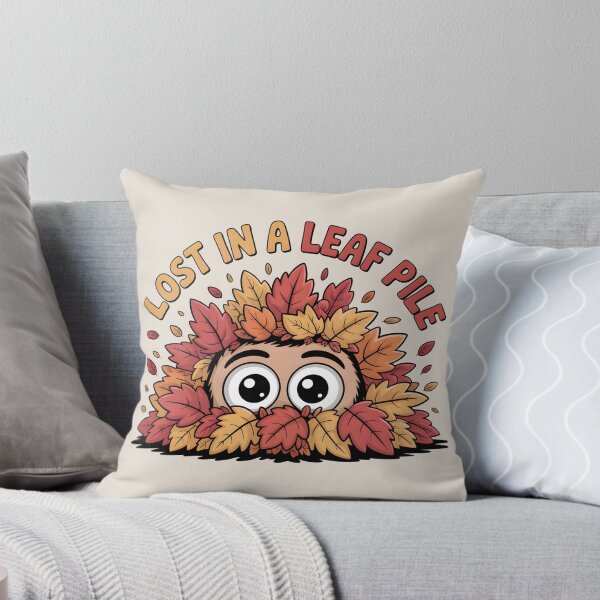 Item preview, Lost in a Leaf Pile - Cute and Playful Fall Design designed and sold by Jollys-ArtShop.