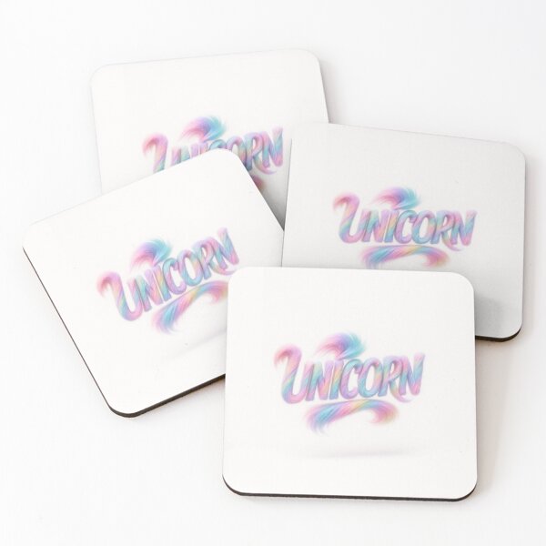 Item preview, Furry Pastel Rainbow Unicorn Typography | 3D Magical Fur Text designed and sold by bloria.