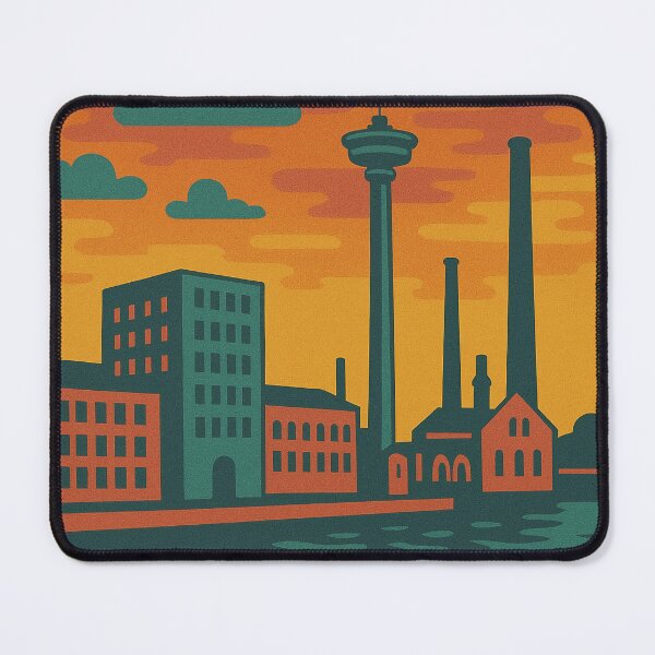 Item preview, Colorful Retro Tampere Travel Poster | Finland Wall Art | Digital Pop Art City Print | Vintage-Inspired Scandinavian Decor | Bold Nordic Landscape designed and sold by PaintedPixels01.