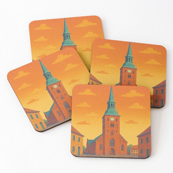 Item preview, Colorful Aalborg Travel Poster | Retro Pop Art Denmark Cityscape | Vintage Style Wall Art | Danish Architecture Print | Scandinavian Travel Decor designed and sold by PaintedPixels01.