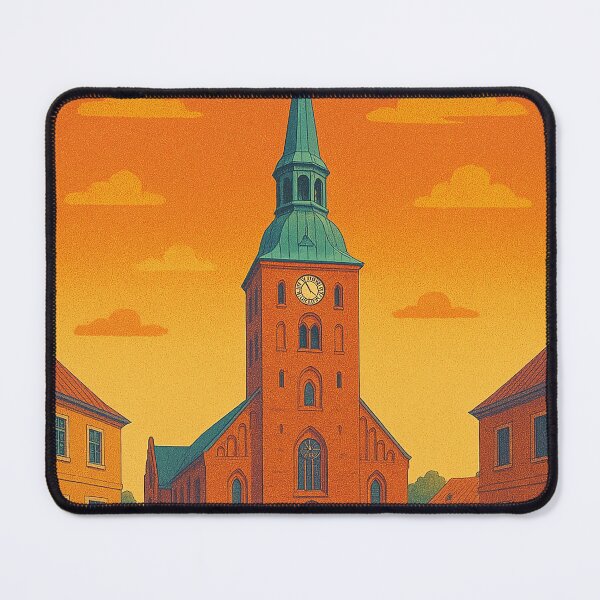 Item preview, Colorful Aalborg Travel Poster | Retro Pop Art Denmark Cityscape | Vintage Style Wall Art | Danish Architecture Print | Scandinavian Travel Decor designed and sold by PaintedPixels01.