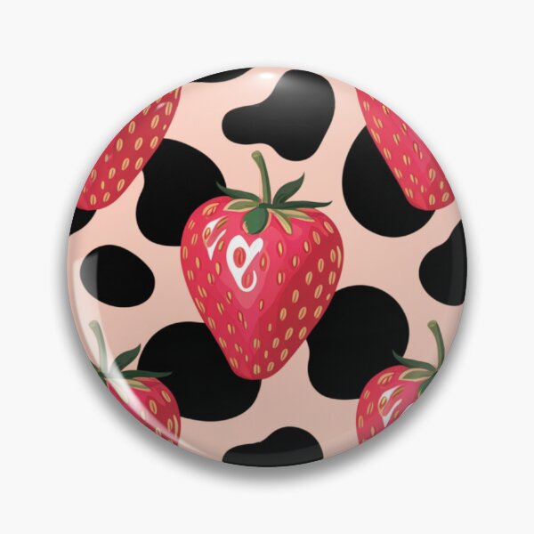 Item preview, Pink Preppy strawberry cow print designed and sold by CandyVenom.