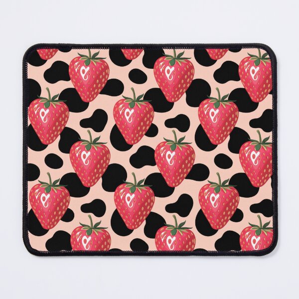 Item preview, Pink Preppy strawberry cow print designed and sold by CandyVenom.