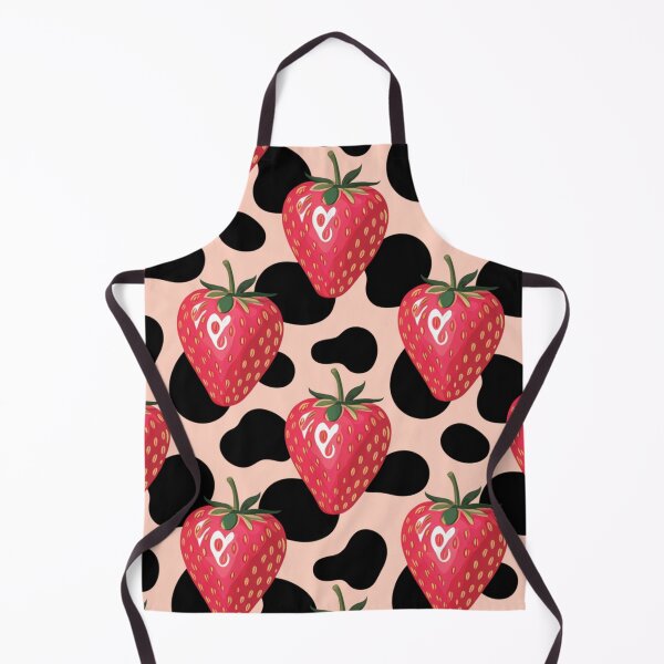 Item preview, Pink Preppy strawberry cow print designed and sold by CandyVenom.