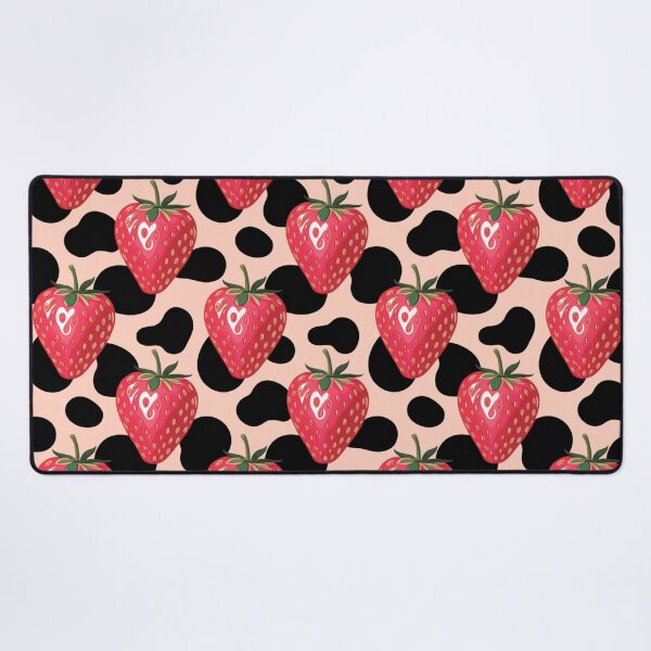 Item preview, Pink Preppy strawberry cow print designed and sold by CandyVenom.