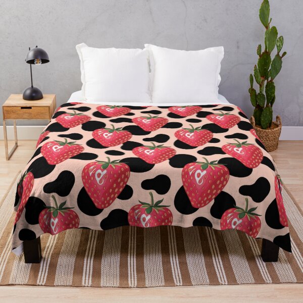 Item preview, Pink Preppy strawberry cow print designed and sold by CandyVenom.