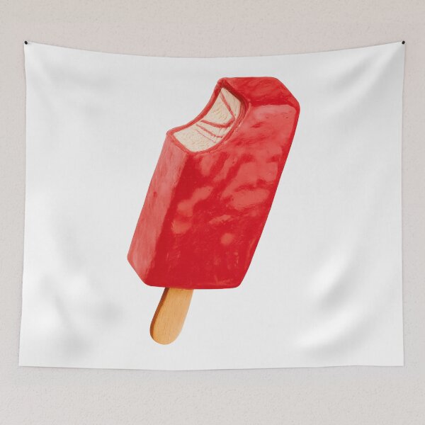 Item preview, Red ice cream on a stick designed and sold by Kunst-Shirt.