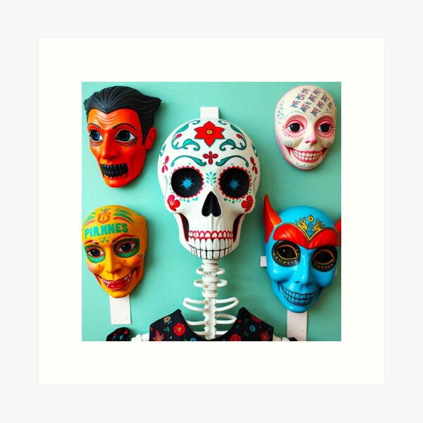 Item preview,  Carnival of Faces designed and sold by Tamara Lynn Art and Designs.