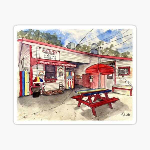Item preview, Murph’s Old Tyme Snowballs Watercolor Painting designed and sold by EasyPrints337.