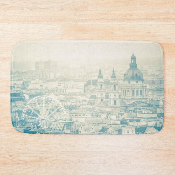 Item preview, Budapest Cityscape with Vintage Filter – Retro European Skyline Photography designed and sold by photo-travel.
