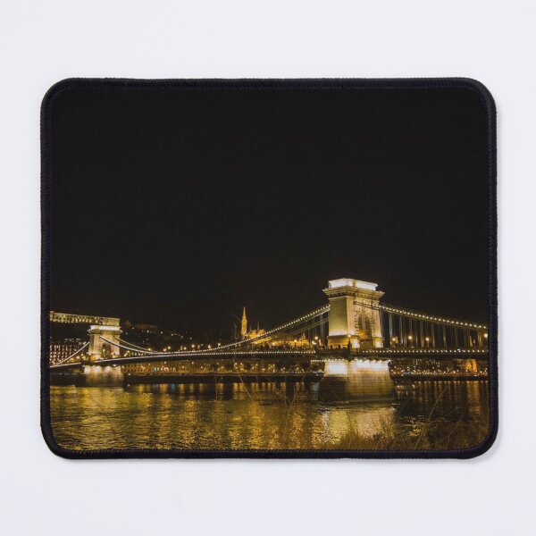 Item preview, Chain Bridge at Night in Budapest – Illuminated Danube Landmark designed and sold by photo-travel.