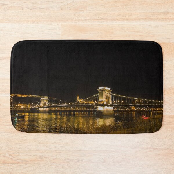 Item preview, Chain Bridge at Night in Budapest – Illuminated Danube Landmark designed and sold by MetaModel Editions.