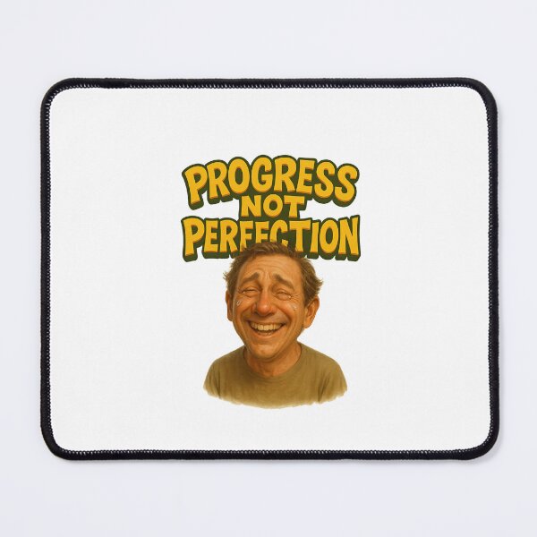 Item preview, Progress Not Perfection - Funny Crying Smile Caricature Motivation Design designed and sold by lamp148.