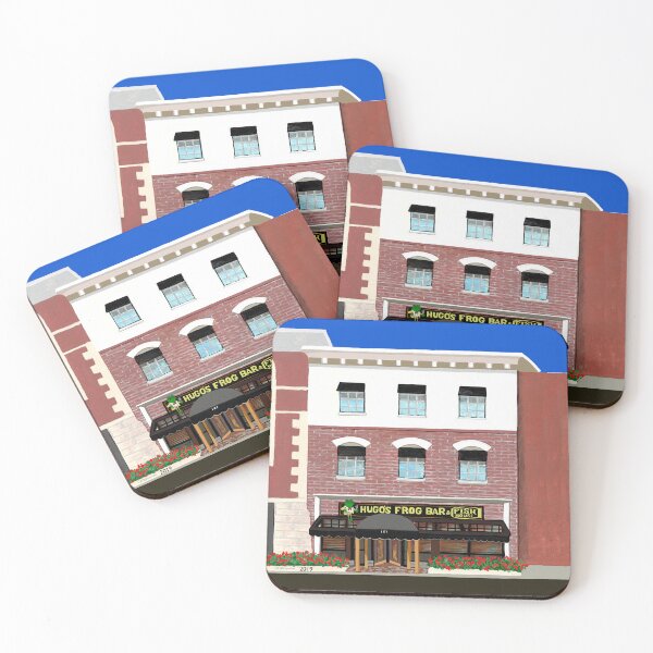 Item preview, Naperville, Illinois, Hugo's Frog Bar and Fish House, Painting the Town Series, Decorative Art, Home Decor designed and sold by GalleryTrio.