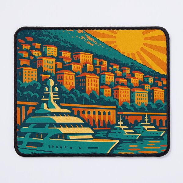 Item preview, Colorful Retro Pop Art Poster of La Condamine | Vintage Monaco Travel Art | Bold Cityscape Wall Decor | Riviera Coastal Illustration | Mediterranean-Inspired Poster designed and sold by PaintedPixels01.