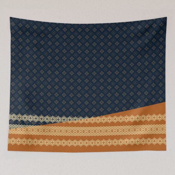 Item preview, Tortoise and Diamond Pattern Orange Blue designed and sold by urrin DESIGN.