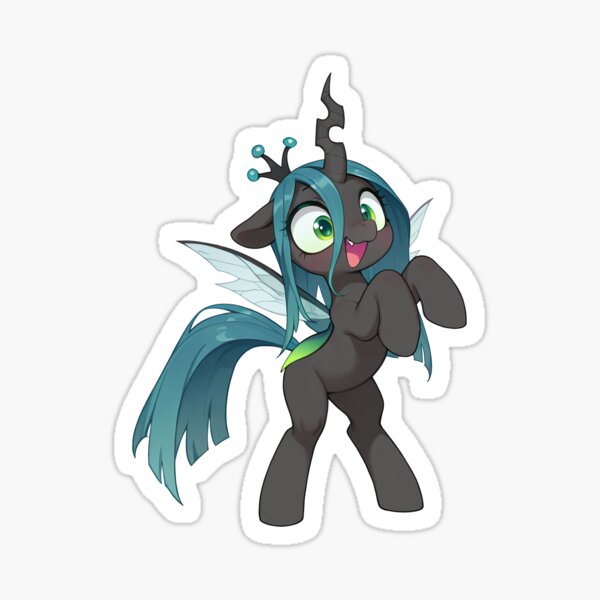Item preview, Reine Chrysalide Happy Chibi (Autocollant) designed and sold by CeluniaMoon's Art - Cute Furry, Anime, and More! .