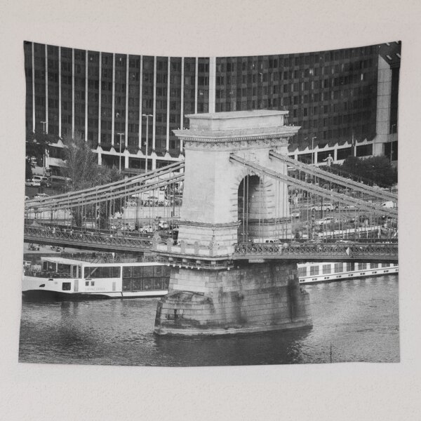 Item preview, Chain Bridge Budapest in Black & White – Iconic Landmark Over the Danube designed and sold by photo-travel.