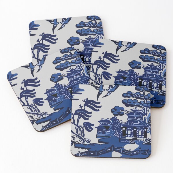 Item preview, Blue Willow Pattern Chinese Porcelain – Vintage Chinoiserie Dinnerware Design designed and sold by nigejohn.