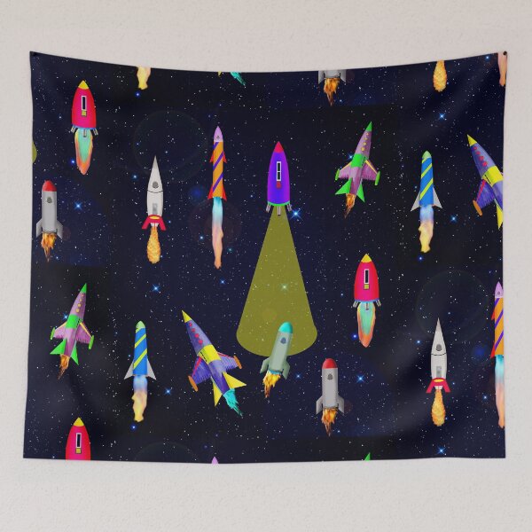 Item preview, Space Rockets at Night designed and sold by TerenceLacey.