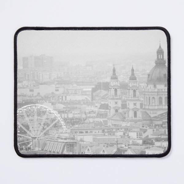 Item preview, Panoramic View of Budapest in Black & White – Iconic City Skyline designed and sold by photo-travel.