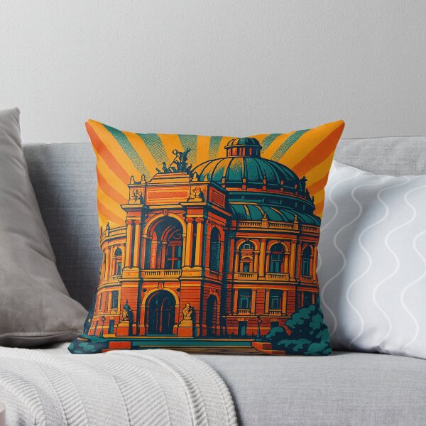 Item preview, Retro Odessa Travel Poster | Vintage Ukraine Wall Art | Digital Pop Art Cityscape | Bold Odessa Skyline Decor | Colorful Urban Illustration Print designed and sold by PaintedPixels01.
