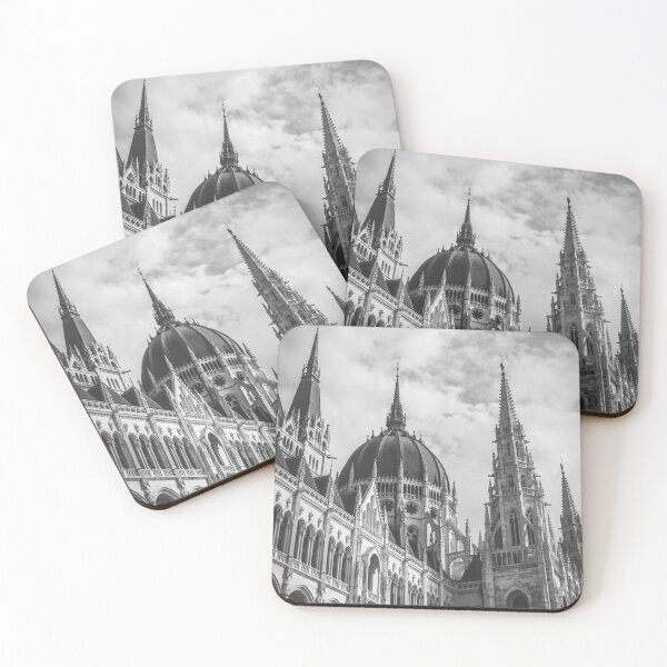 Item preview, Spirals of Budapest Parliament in Black & White – Iconic Hungarian Architecture designed and sold by photo-travel.