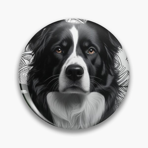 Artikelvorschau, Focus the Australian Shepherd – Geometrische Mandala-Hundekunst entworfen und verkauft von WhiskerTales.