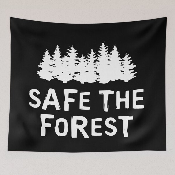 Item preview, Copy of safe the forest - forest silhouette and nature conservation symbol designed and sold by AndreMi.