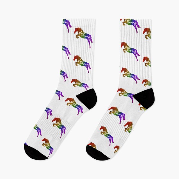 Item preview, Rainbow Show Jumping Horse designed and sold by Trotting Hooves.