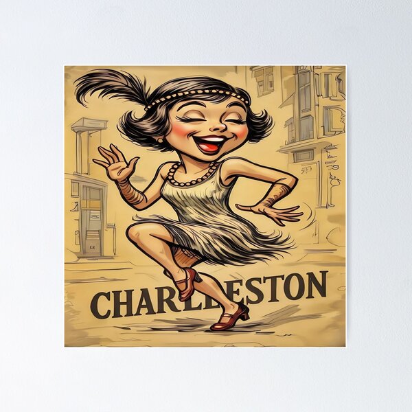 Item preview, Charleston Dancer Art – 1920s Flapper Fun designed and sold by gleefulme.