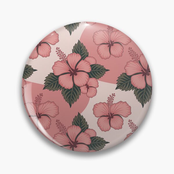 Item preview, Pink Preppy hibiscus floral designed and sold by CandyVenom.