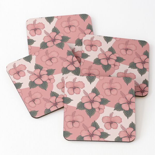 Item preview, Pink Preppy hibiscus floral designed and sold by CandyVenom.
