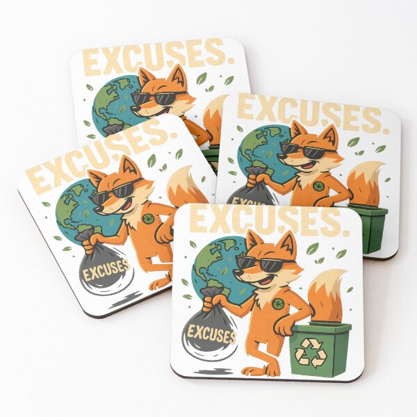 Item preview, No More Excuses – ShadowFox Saves the Planet designed and sold by ShadowFoxStudio.
