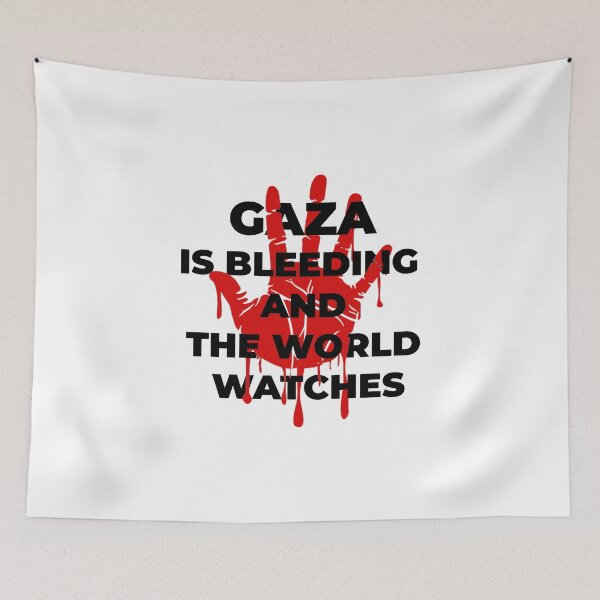 Item preview, Gaza Is Bleeding – And The World Watches  designed and sold by Tee-Show.