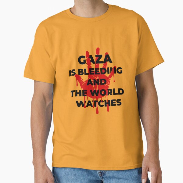 Artikel-Vorschau von Gaza blutet – und die Welt schaut zu, designt und verkauft von Tee-Show.