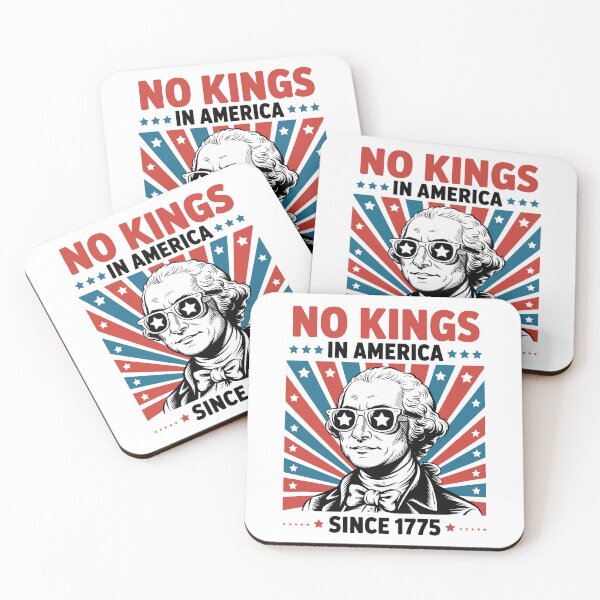 Item preview, No Kings in America – Patriotic Retro Protest Design designed and sold by Serbin.