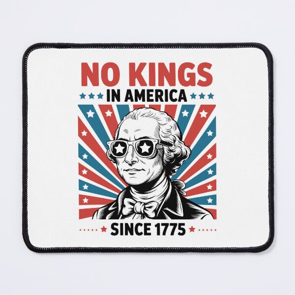 Item preview, No Kings in America – Patriotic Retro Protest Design designed and sold by Serbin.