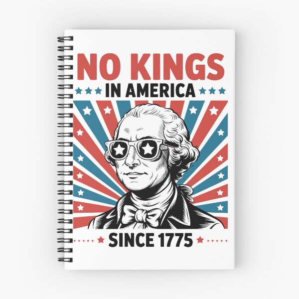 Item preview, No Kings in America – Patriotic Retro Protest Design designed and sold by Serbin.