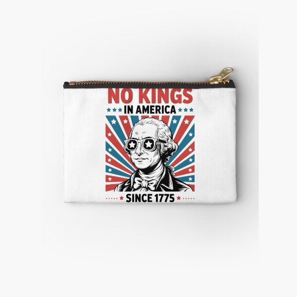 Item preview, No Kings in America – Patriotic Retro Protest Design designed and sold by Serbin.