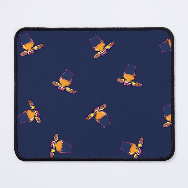 Item preview, Dark Blue Whisky Glass and Cigar Pattern designed and sold by jalanc.