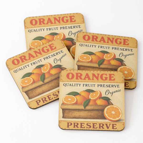Item preview, Retro Orange Fruit Sticker Label designed and sold by Wordsmith-Wear.