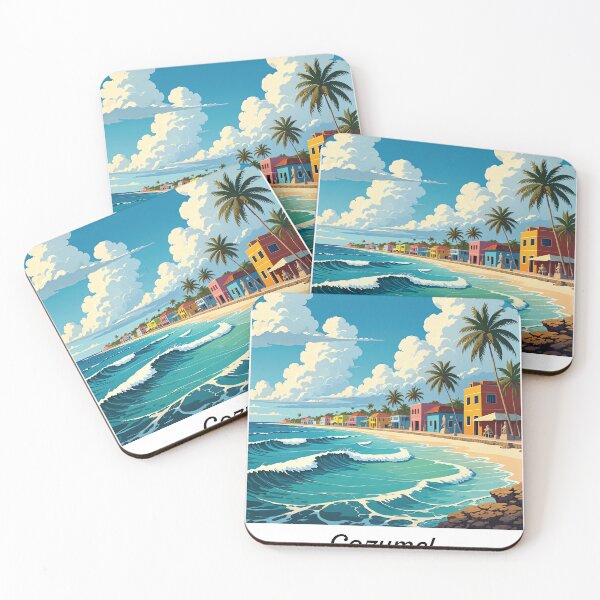 Item preview, Cozumel Travel Poster designed and sold by RetroDestArt.