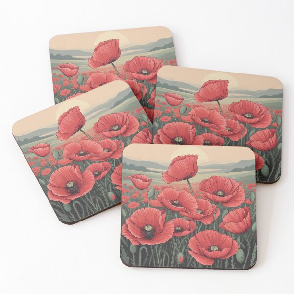 Item preview, "red poppies surrealism". designed and sold by Lilashakti ⭐️ ⭐️ ⭐️ ⭐️ ⭐️.