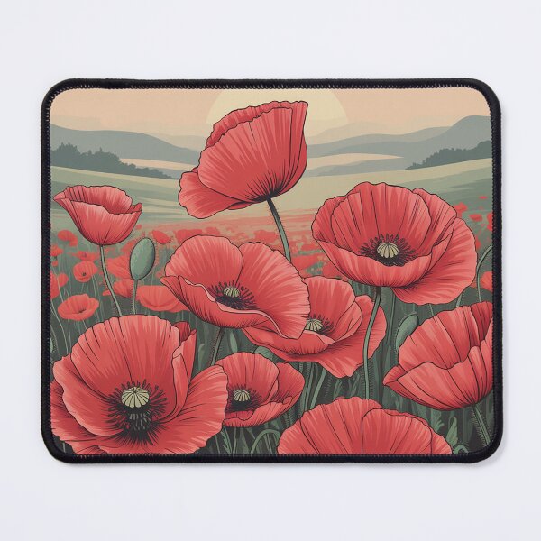 Item preview, "red poppies surrealism". designed and sold by Lilashakti ⭐️ ⭐️ ⭐️ ⭐️ ⭐️.