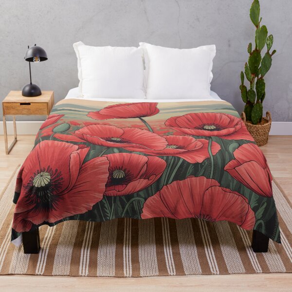 Item preview, "red poppies surrealism". designed and sold by Lilashakti ⭐️ ⭐️ ⭐️ ⭐️ ⭐️.