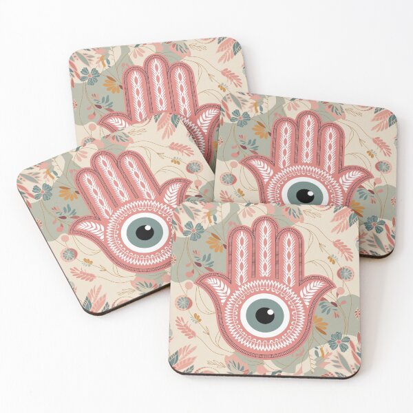 Item preview, Pink Hamsa evil eye designed and sold by CandyVenom.